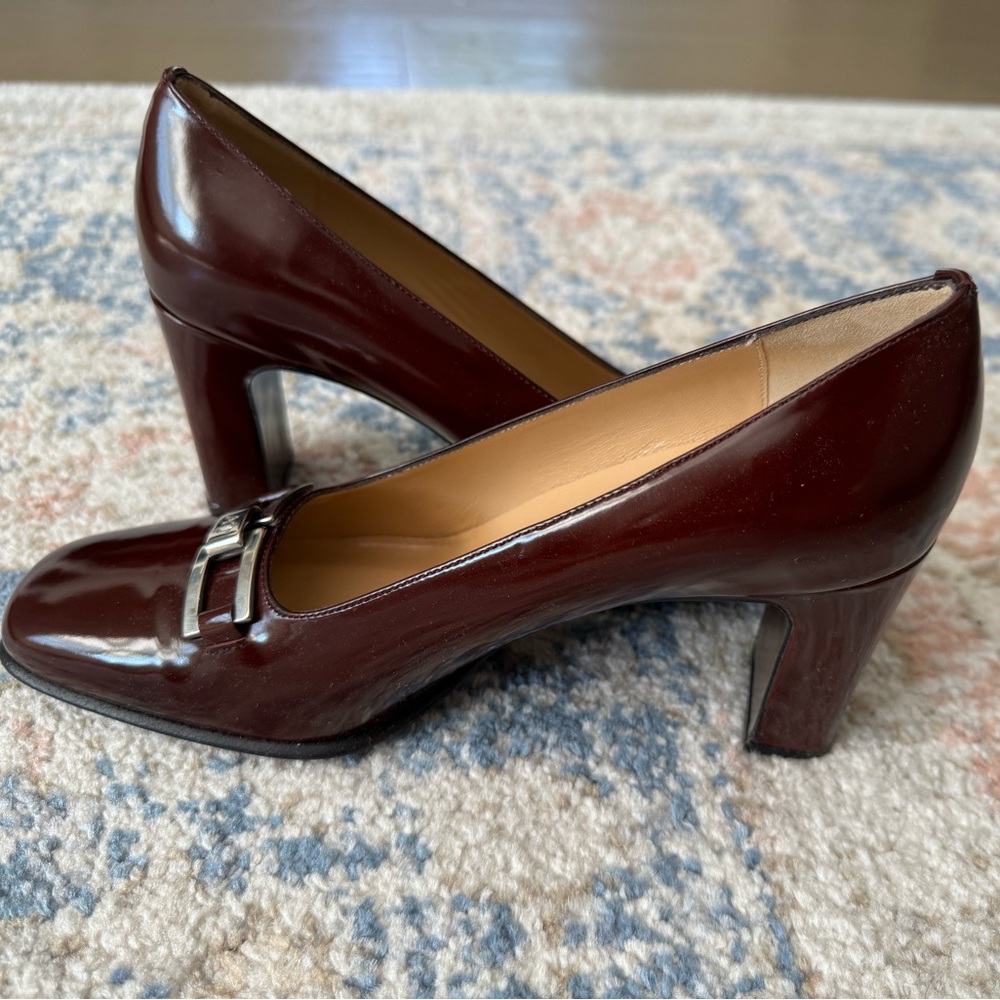 🌟🌟 New Ann Taylor Evette Oxblood/ Burgundy/ Wine Calf Pump heel Size 7 $98